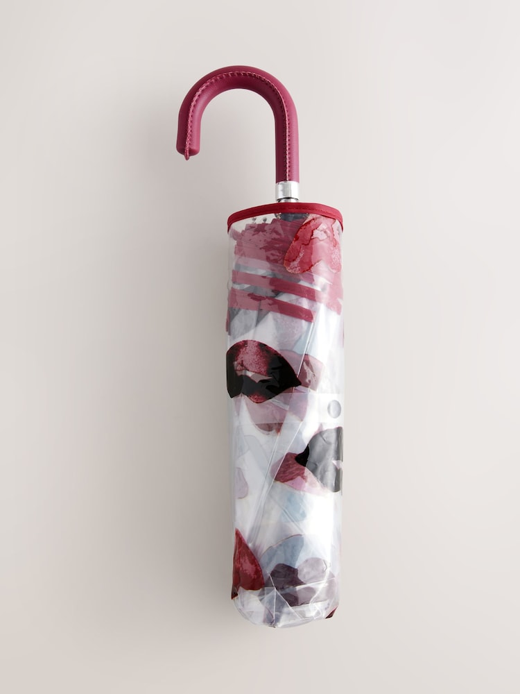 Transparent, Lippen- und Herzprint - Tramsparenter Regenschirm - Bild 2 von 3 Transparent, Lippen- und Herzprint - Tramsparenter Regenschirm - Bild 2 von 3