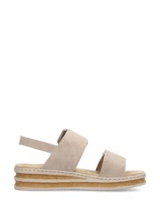 Rieker Womens White Bur-Fastener Sandals - Image 1 of 9