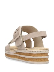 Rieker Womens White Bur-Fastener Sandals - Image 3 of 9