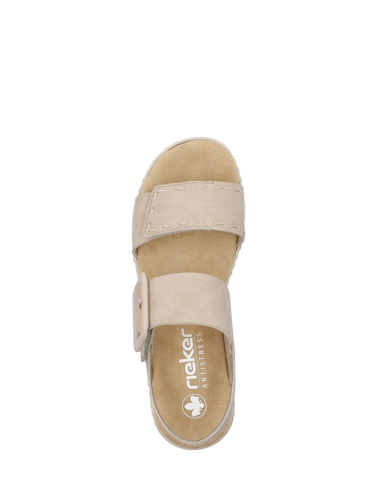 Rieker Womens White Bur-Fastener Sandals - Image 4 of 9