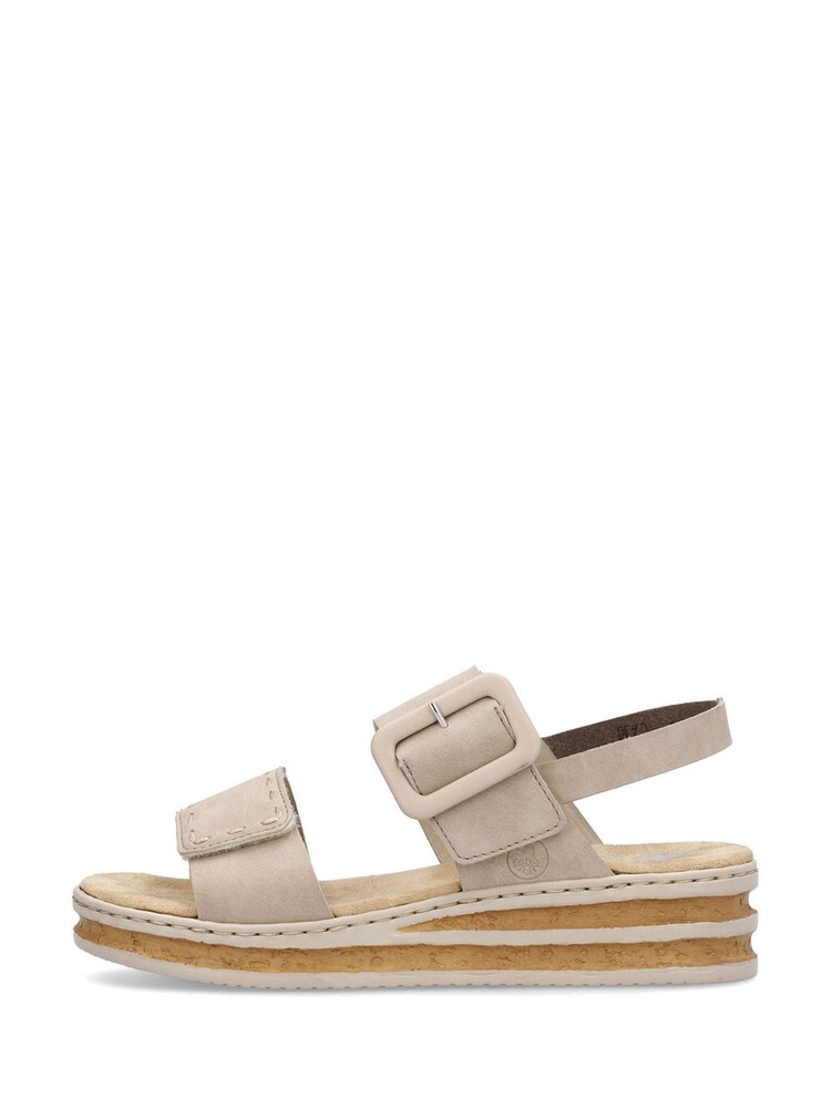 Rieker Womens White Bur-Fastener Sandals - Image 5 of 9