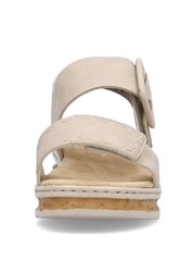 Rieker Womens White Bur-Fastener Sandals - Image 6 of 9