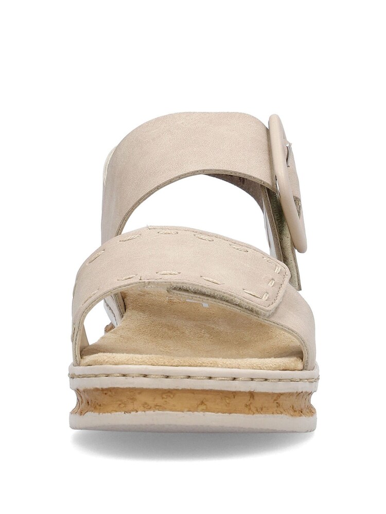 Rieker Womens White Bur-Fastener Sandals - Image 6 of 9