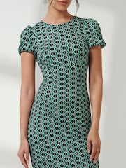 Jolie Moi Green Ruched Bodycon Midi Dress - Image 3 of 6