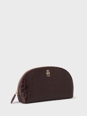 OSPREY LONDON The Weybridge Leather Make Up Brown Bag - Image 2 of 5