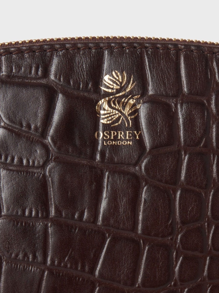 OSPREY LONDON The Weybridge Leather Make Up Brown Bag - Image 5 of 5 OSPREY LONDON The Weybridge Leather Make Up Brown Bag - Image 5 of 5