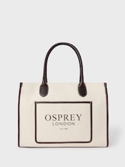 OSPREY LONDON Natural The Gaddesden Canvas & Leather Tote Bag - Image 2 of 7