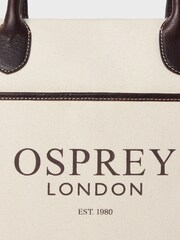 OSPREY LONDON Natural The Gaddesden Canvas & Leather Tote Bag - Image 7 of 7