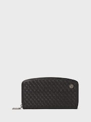 OSPREY LONDON The Woven Large Zip Around Black Purse - Image 2 of 6