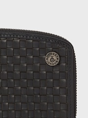 OSPREY LONDON The Woven Large Zip Around Black Purse - Image 6 of 6