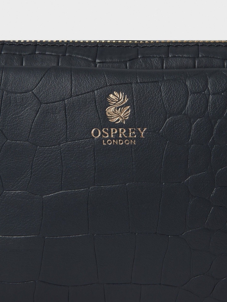Sacoche pour appareil photo OSPREY LONDON The Chester mi-longue en cuir bleu - Image 7 of 7