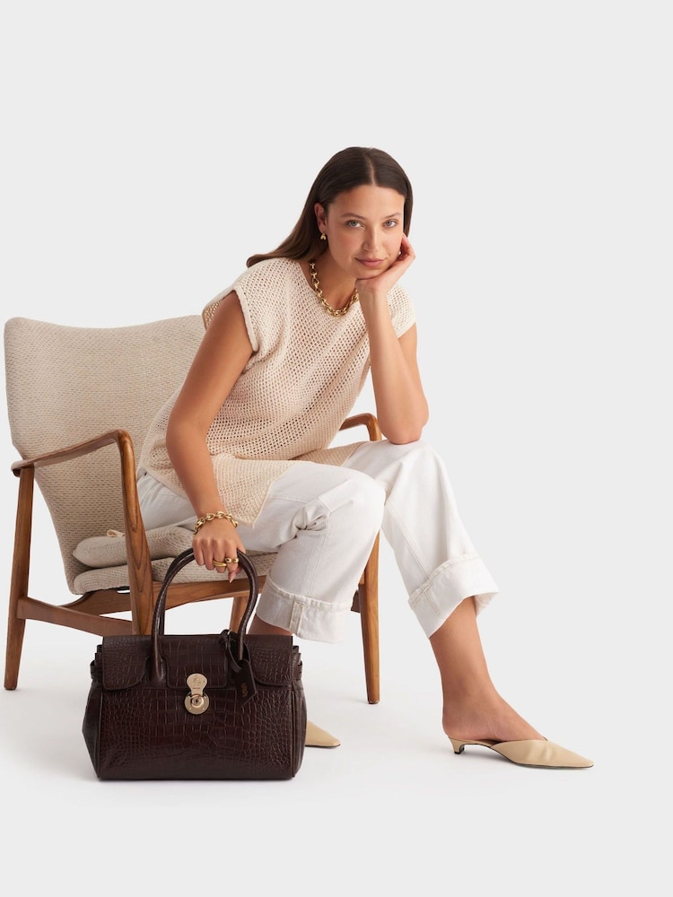 OSPREY LONDON The Weybridge Leather Shoulder Brown Bag - Image 2 of 8