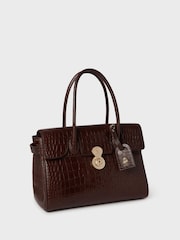 OSPREY LONDON The Weybridge Leather Shoulder Brown Bag - Image 5 of 8