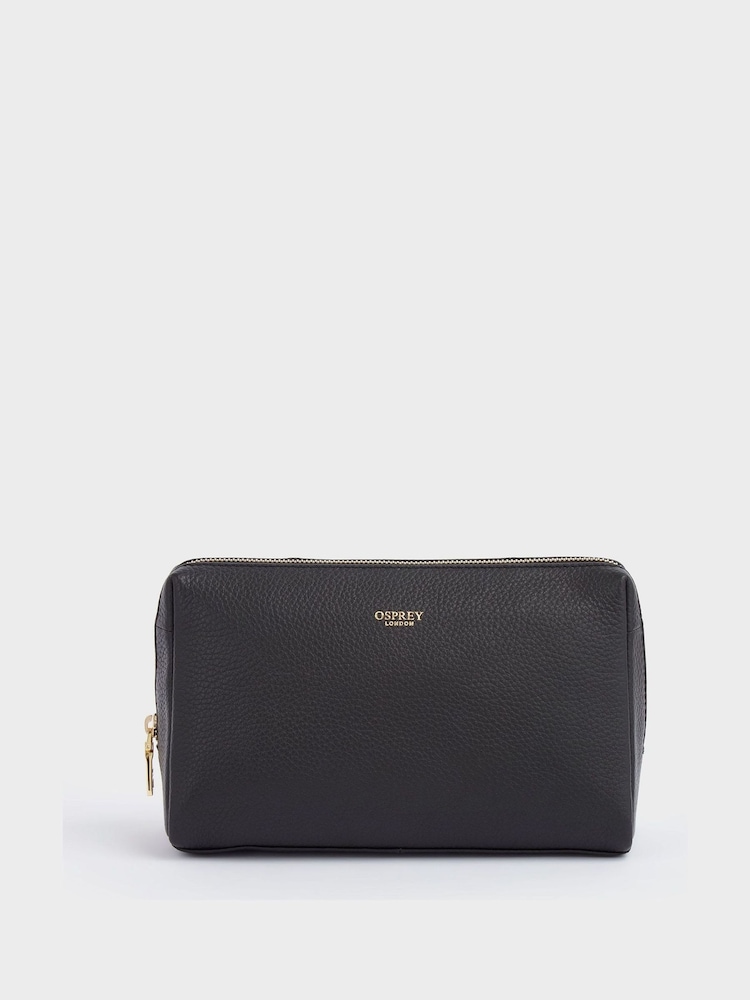 Svart - Osprey London The Adaline Leather Washbag - Bild 2 av 4
