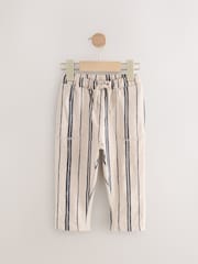 Blue/Navy Blue/ Stripe 100% Cotton Lightweight Jersey Joggers (3mths-7yrs) - Image 2 of 7