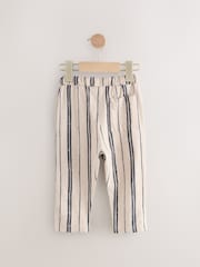Blue/Navy Blue/ Stripe 100% Cotton Lightweight Jersey Joggers (3mths-7yrs) - Image 5 of 7