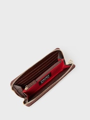 OSPREY LONDON The Weybridge Large Zip Around Brown Purse - Image 3 of 5