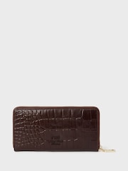OSPREY LONDON The Weybridge Large Zip Around Brown Purse - Image 4 of 5