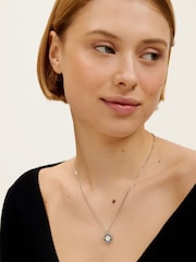 Ted Baker Silver Tone Cherlie Crystal Button Pendant Necklace - Image 6 of 7
