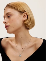 Ted Baker Silver Tone Cherlie Crystal Button Pendant Necklace - Image 7 of 7