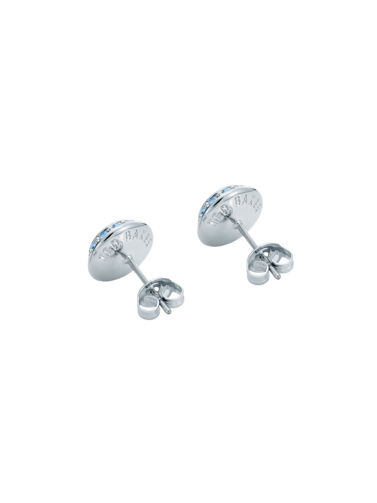 Ted Baker Silver/Blue SOLETIA: Solitaire Sparkle Crystal Stud Earrings - Image 5 of 7