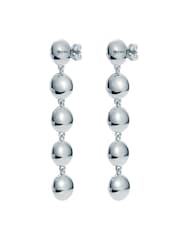 Ted Baker Silver Tone Sorella Solitaire Sparkle Crystal Long Drop Earrings - Image 5 of 7