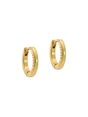 Ted Baker Gold Tone Crislie Logo Hoop Earrings - Image 1 of 6