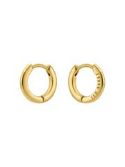 Ted Baker Gold Tone Crislie Logo Hoop Earrings - Image 3 of 6