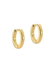 Ted Baker Gold Tone Crislie Logo Hoop Earrings - Image 4 of 6