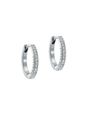 Ted Baker Silver Heplie: Crystal Hoop Earrings - Image 1 of 6