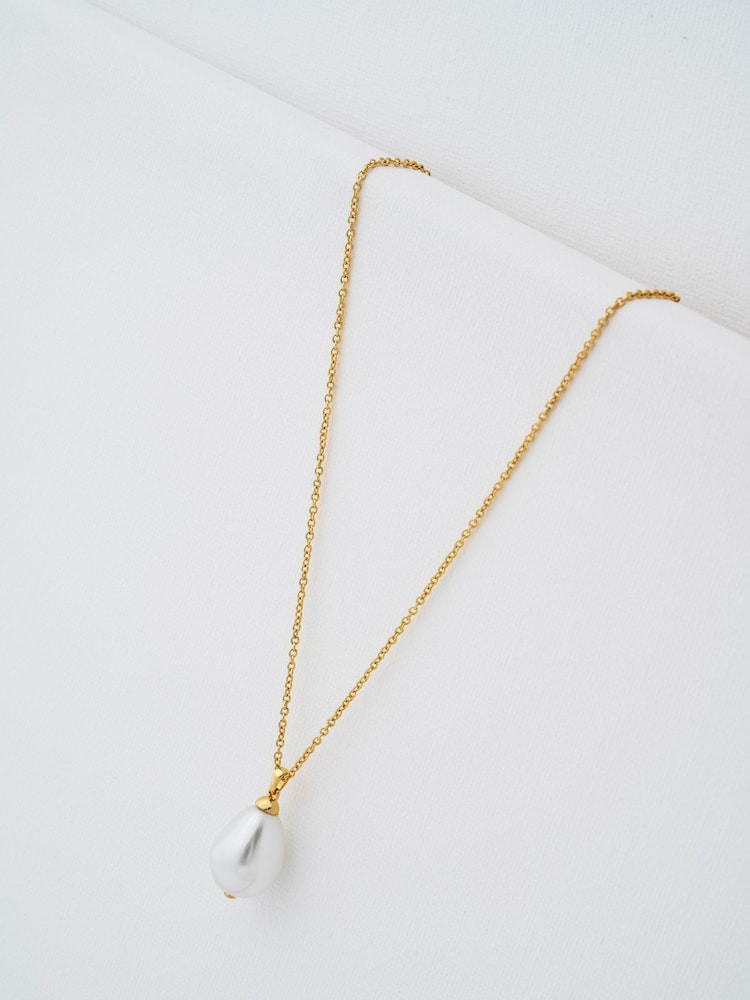 Ted Baker Gold Tone Parmlia: Pearly Chain Pendant Necklace - Image 1 of 6