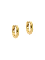 Ted Baker Golden yellow Tone Crislie Logo Hoop Earrings - Image 1 of 5