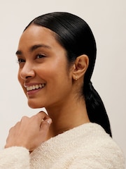 Ted Baker Golden yellow Tone Crislie Logo Hoop Earrings - Image 5 of 5