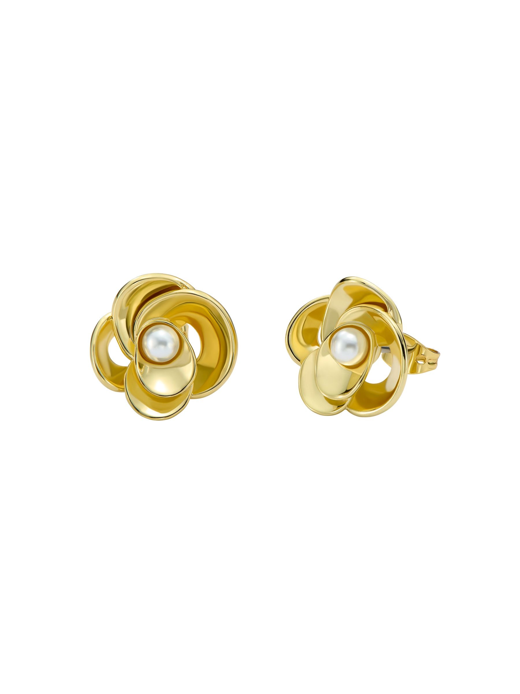 Buy Ted Baker Gold Tone Flores Pearl Flower Statement Stud