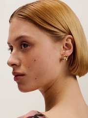 Ted Baker Gold Tone Flores Pearl Flower Statement Stud Earrings - Image 6 of 7