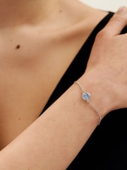 Ted Baker Silver SOLETA: Solitaire Sparkle Crystal Adjustable Bracelet - Image 5 of 6