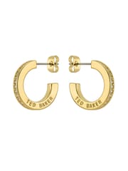 Ted Baker Gold Tone Sinliaa Crystal Hoop Earrings - Image 4 of 8