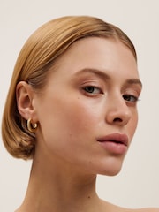 Ted Baker Gold Tone Sinliaa Crystal Hoop Earrings - Image 6 of 8