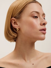 Ted Baker Gold Tone Sinliaa Crystal Hoop Earrings - Image 7 of 8
