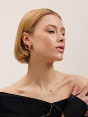 Ted Baker Gold Tone Sinliaa Crystal Hoop Earrings - Image 8 of 8