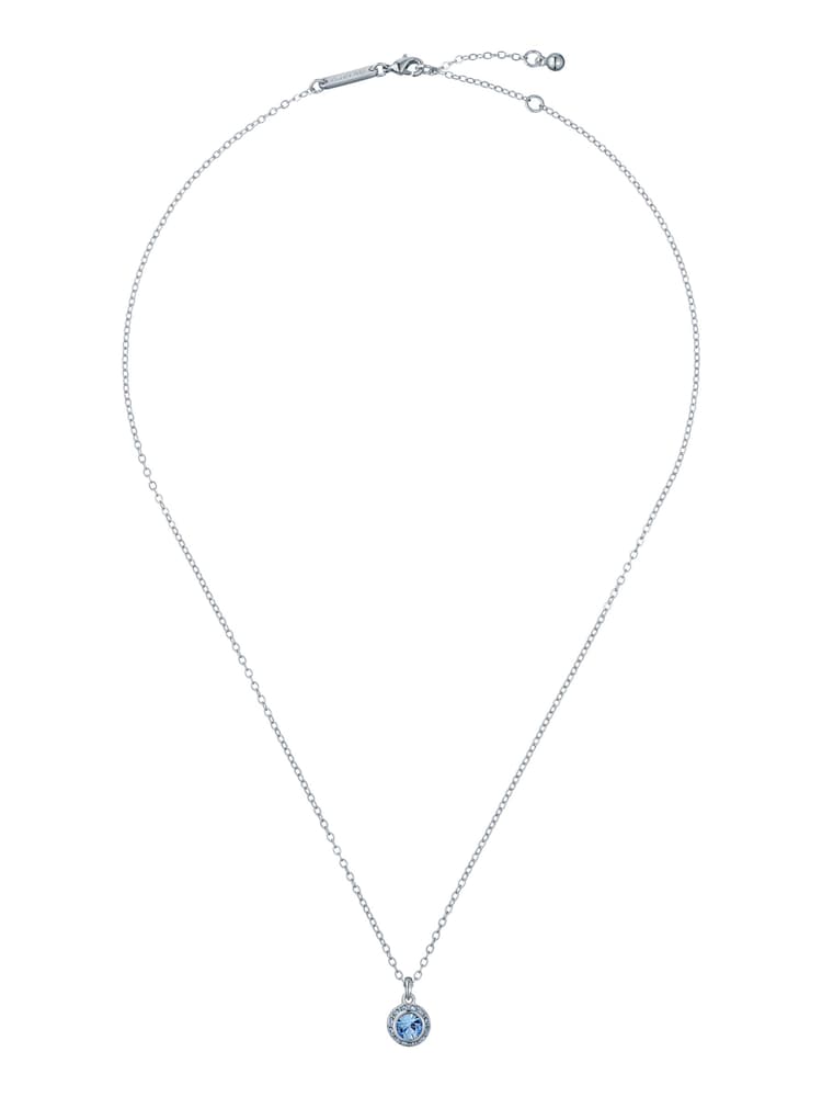 Ted Baker Silver/Blue SOLTELL: Solitaire Sparkle Crystal Pendant Necklace - Image 3 of 6