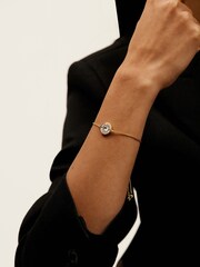 Ted Baker Gold Tone Isalie Crystal Baguette Slinky Drop Bracelet - Image 8 of 8