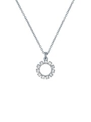 Ted Baker Silver Tone Haloan Halo Crystal Pendant Necklace - Image 2 of 4