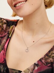 Ted Baker Silver Tone Haloan Halo Crystal Pendant Necklace - Image 3 of 4