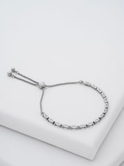 Ted Baker Silver Tone Isela Crystal Baguette Slinky Adjustable Bracelet - Image 1 of 6