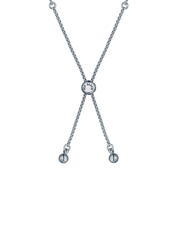 Ted Baker Silver Tone Isela Crystal Baguette Slinky Adjustable Bracelet - Image 4 of 6