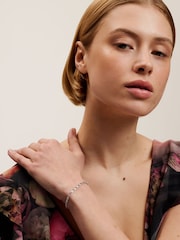 Ted Baker Silver Tone Isela Crystal Baguette Slinky Adjustable Bracelet - Image 5 of 6
