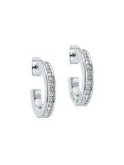 Ted Baker Silver Tone Sinliaa Crystal Hoop Earrings - Image 3 of 7