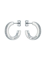 Ted Baker Silver Tone Sinliaa Crystal Hoop Earrings - Image 4 of 7