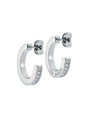 Ted Baker Silver Tone Sinliaa Crystal Hoop Earrings - Image 5 of 7
